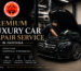 Luxury car repair service in Haryana with expert technicians servicing a premium black car in a modern workshop.